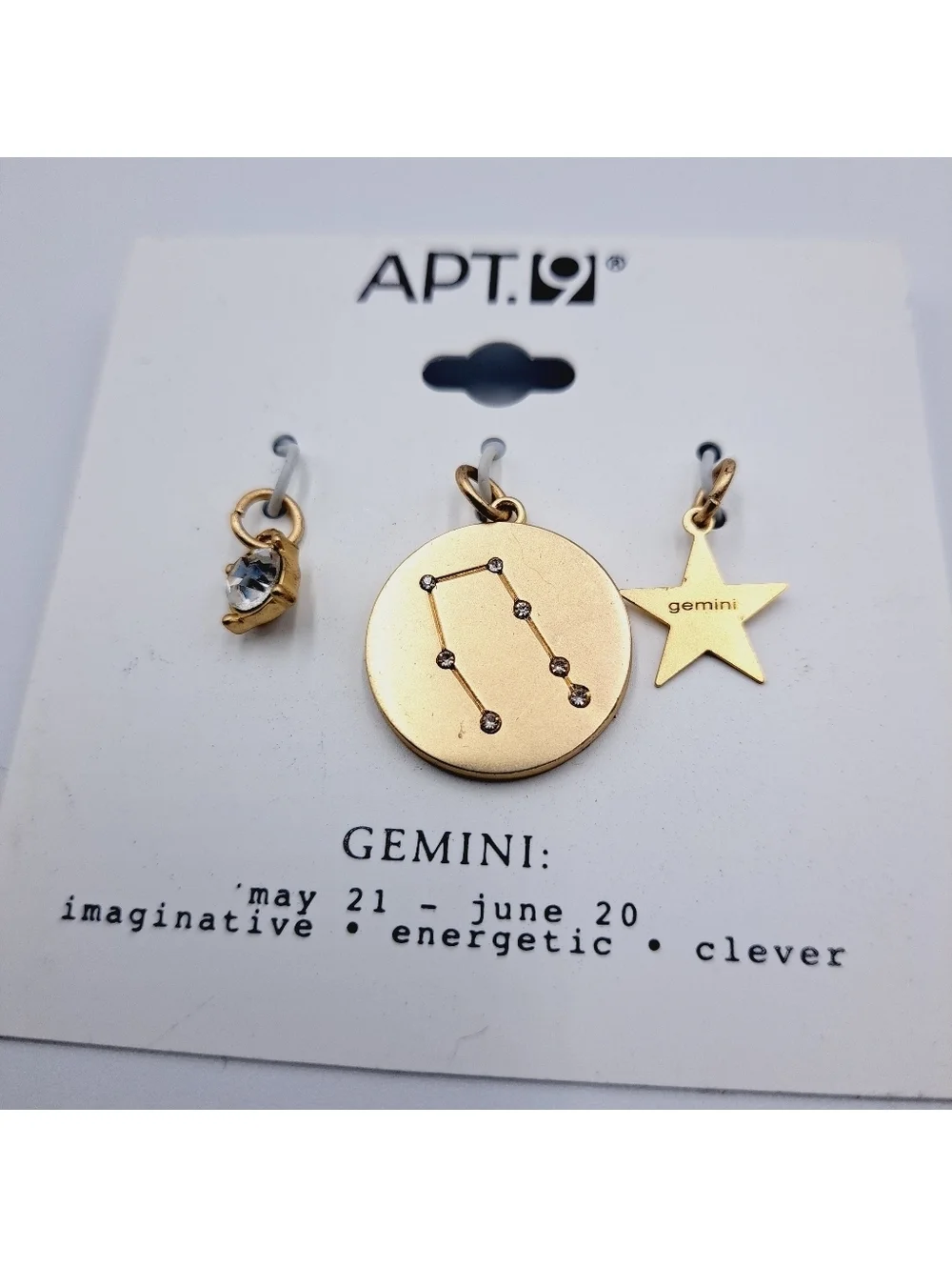 Gemini Zodiac Pendant Charm Set